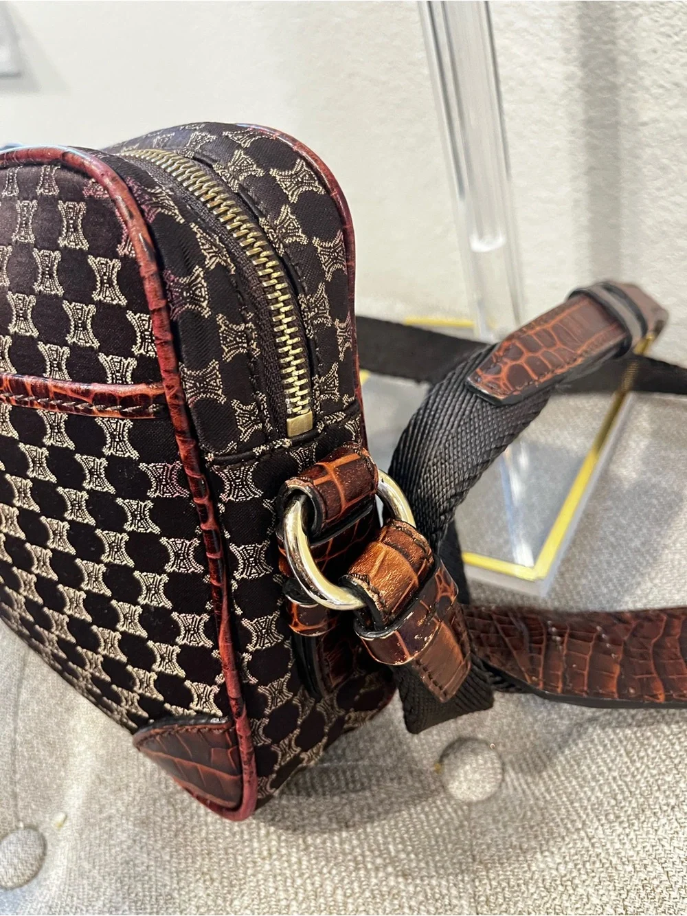 CELINE MACADAM VINTAGE UNISEX CROSSBODY BAG